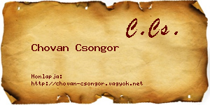 Chovan Csongor névjegykártya