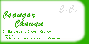 csongor chovan business card